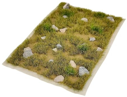 kowaku Grasbüschel Modell Künstliche Vegetationsgruppen Diorama DIY Simulation Gras Cluster für 1/35 1/64 1/72 1/87 Feengarten, Herbstgrün