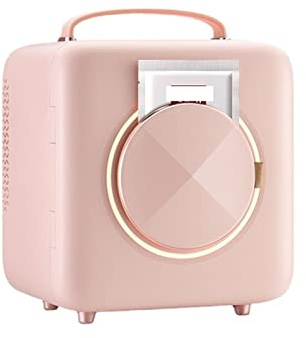 LRFVADW Mini Fridge Mini Fridge Cosmetic 9L Small Skincare Home Portable Refrigerator Energy Saving Single Door