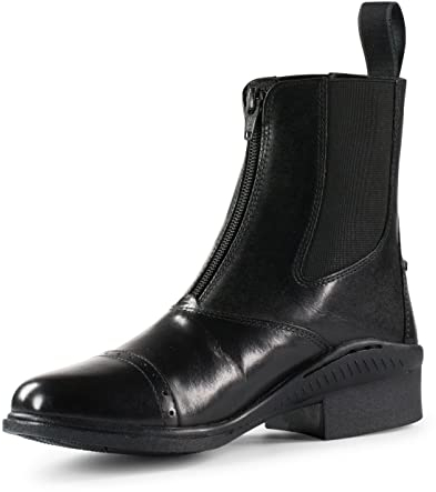 HORZE Sydney Stivali Jodhpur in Pelle, Nero, 41