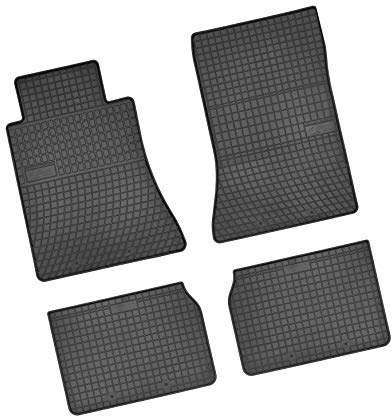 Bär-AfC MB02193 Gummimatten Auto Fußmatten Schwarz, Erhöhter Rand, Set 4-teilig, Passgenau für Mercedes Benz E-Klasse Typ W124 Baujahr 1984 bis 1997 LIM., T-Modell & Coupe