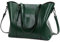 FiveloveTwo Femme PU Cuir Ordinateur Sacs Bandoulière Portés épaule Portés Main Fourre-Tout Cartable Vert