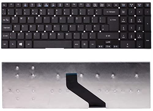 New Laptop Keyboard Replacement For Acer ASPIRE E15 ES1-512-C7UP, E15 ES1-512-C7UV, E15 ES1-512-C7X2, E15 ES1-512-C7YW, E15 ES1-512-C7ZS UK Layout English Non Backlit Keyboard without frame