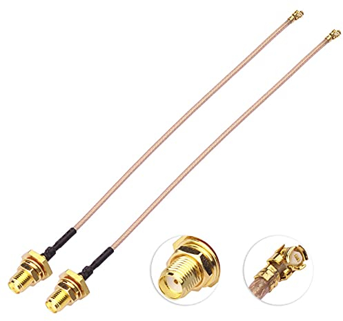 BINGFU SMA Buchse auf Mini PCI-E Kabel 30cm RG178 WiFi-Antennenadapterkabel (2 Stück) für Drahtlosen Mini PCI Express PCIE Netzwerkkarten WiFi Adapter Router FPV UAV Drohnen Sender
