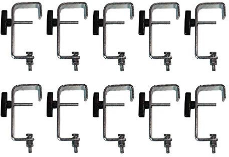 10x Thor CL001 50mm Hook Clamp G Clamp Pipe Lighting Disco Stage Theatre Silver