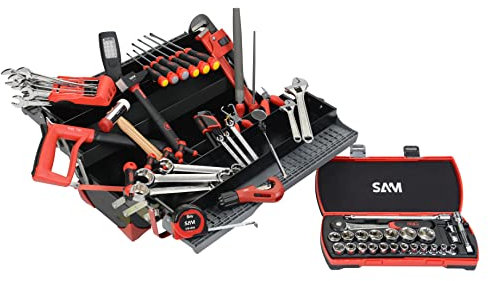 Sam Outillage CAISSE A OUTILS BI-MAT. 5 CASES - COMPO CHAUFFAGISTE