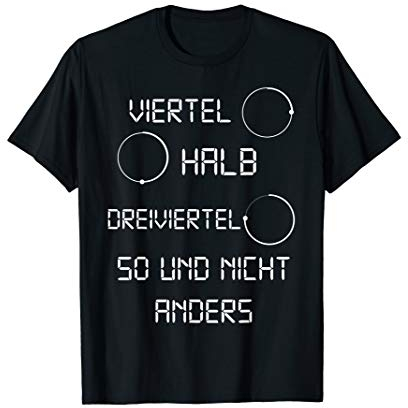 Ossi Uhrzeiten viertel halb dreiviertel um FDJ Lustiges T-Shirt