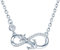 INFINIONLY Damen Halskette Anhänger, 925 Sterling silber Schmuck-Sets, Anker und Unendlichkeitssymbol Halskette, Silber, Intarsien Zirkon, Geburtstag Weihnachten Geschenk