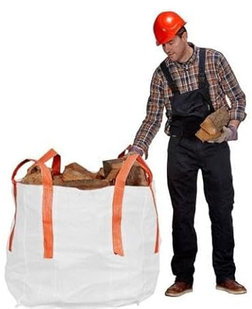 Big Bag Vide 0.5m³ | BigBag 80x80x80cm capacité 1500kg | Sac résistant, 4 sangles croisées | Lot de 5 sacs