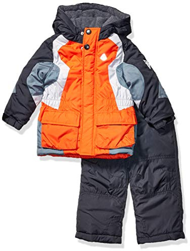 LONDON FOG Boys' 2-Piece Snow Pant & Jacket Snowsuit, Orange and Pants, 14/16
