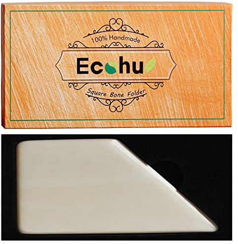 ECOHU Quadratischer Knochen-Ordner – Echtes Knochen-, Papier und Lederhandwerk, Kartenherstellung, Origami, Buchbindung, Scrapbooking, kratzfest, antihaftbeschichtet