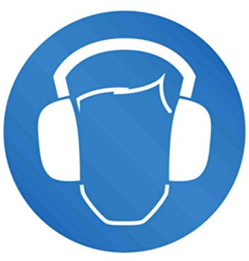 Safety Warning Signs - Ear Protection Must Be Worn Sign - 3 x A4 Self Adhesive Health and Safety Waterproof Vinyl Label Sticker for Commercial Office Retail Outdoor