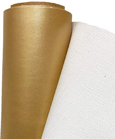 A-Express Kunstleder Lederimitat Wasserdicht Leder Stoff Schneiderei Kleidung Kleid Meterware - Gold - 50cm x 140cm