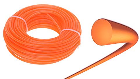 Aqbau® Fil de Coupe Rond 1,3mm x 15m Fil pour débroussailleuse, Nylon Ronde Trimmer Line, Fil de tondeuse à gazon Cordon de coupe - Rond Trimmers de rechange