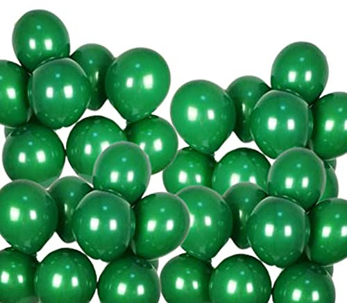 100 Pcs 5 Inch Mini Dark Green Balloons - Jungle Decorative Small Thick Latex Forest Party Baloons for Baby Shower, Birthday, Christmas, Wedding, Engagement Decorations