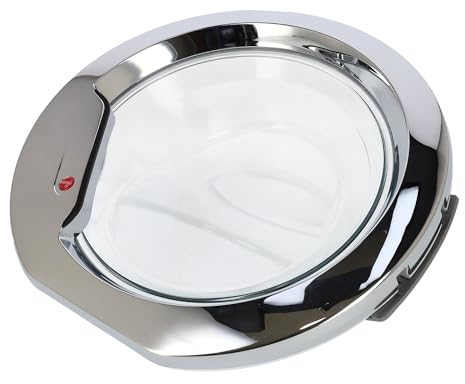 sparefixd Door Glass & Handle, Silver Chrome to Fit Hoover Washing Machine