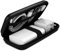 iMangoo Stoßfeste Tragetasche, Harte Eva-Hülle, schlagfest, Reisen, 12000 mAh, Banktasche, USB-Kabel, Organizer, Ohrstöpsel, Tasche, Zubehör, Glatte Beschichtung, Reißverschluss, Faser, Schwarz