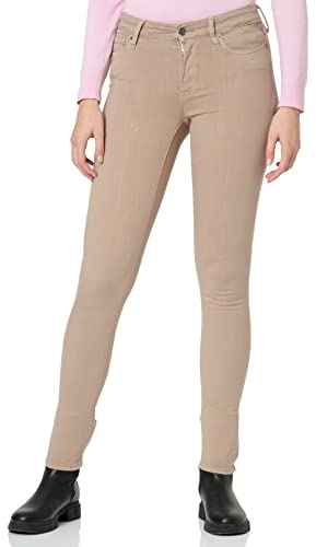 Replay Damen Jeans Luzien Skinny-Fit Hyperflex Colour X-Lite mit Stretch, Light Taupe 803 (Grau), 26W / 32L