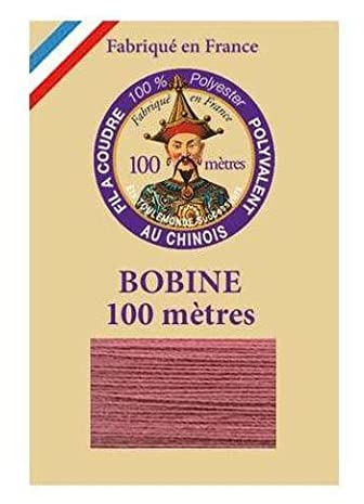 Sajou Fil à Coudre Polyvalent - Fil au Chinois Fabriqué en France - Coloris 600 : Vieux Rose