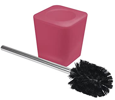 douceur d'intérieur, Brosse Wc (11.6 x 11.6 x 38.2 cm) Vitamine Framboise, Plastique Soft Touch