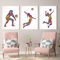 Dittelle Nordic Volleyball Mädchen Aquarell Poster Hand Ball Spieler Frau Sport Leinwand Malerei Wandkunst Bild Wohnzimmer Dekor 30x40cm-3Pcs Frameless