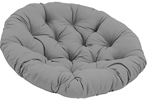 LOVIVER 60x60cm Sitzkissen Kissen, Stuhlauflagen Wasserdicht für Autositzen, Rundes Gartenstuhlkissen, Sitzkissen Outdoor/Indoor, Dunkelgrau