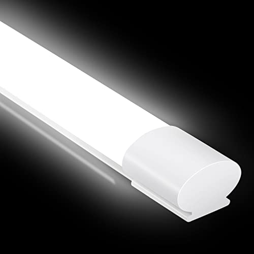 IEGLED LED Feuchtraumleuchte 60CM, Deckenleuchte LED Röhre 20W 2200LM,IP65 Kellerleuchte,Wasserfest Feuchtraumlampe Wannenleuchte für Keller Werkstatt Garage Küche Bad Büro,Neutralweiß,4000K