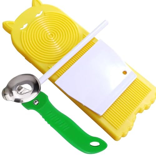 Pastabrett, Pastaboard, Makkaroni Brett,4PCS Pastamaker Gnocci Rillenbrett Cavatelli Maschine Nudelbrett Gnocchi Maker Macaroni Maker Küchenhelfer Einfach Zu Bedienen