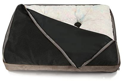 sesto senso Premium Ersatzbezug Abnehmbarer Bezug Hund Katze Reißverschluss rutschfeste Unterseite Terra 29 M 70x50 grau braun