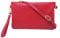 Pochette Donna con Tracolla Borsa Clutch Donna Elegante in Pelle Morbida Made in Italy Borsa da Polso Modello Mya Rosso