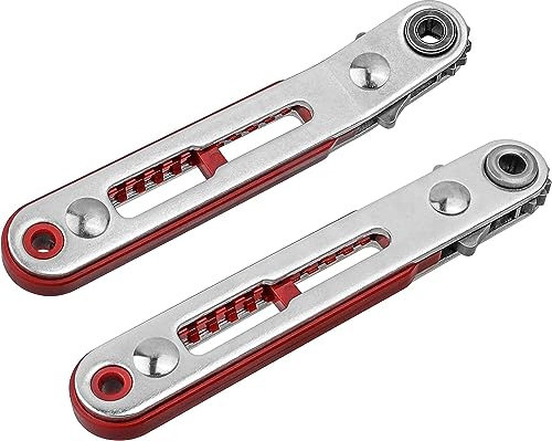 Bestgle 2Pcs Mini Clés à Cliquet, Tournevis à Cliquet Réversible 1/4 pouce Tournevis Clé à Cliquet Tournevis Couple Cliquet Réversible Tournevis Décalé -Tête Plate &Tête Coude