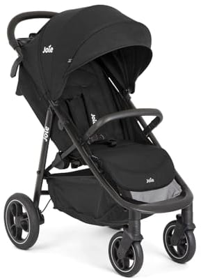 Kinderwagen der Marke Joie. Modell Buggy & Sportwagen Litetrax Pro bis 22 kg belastbar mit Schieber-Ablagefach & Regenschutz - Shale