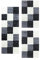 Carpetsale24 Bettumrandung Schlafzimmer 3 teilig Shaggy Hochflor Teppich Schwarz Bettvorleger Schlafzimmer Bettset: 2 St. 60x110 cm | 1 St. 80x150 cm - Teppich Läufer Set Kariert Design