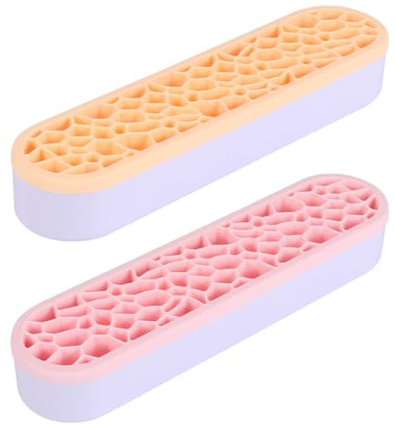 Ipetboom 2pièces Organisateur De Pinceaux De Maquillage Silicone Support De Rangement Pratique Pour Brosse à Maquillage Lèvres Nordique Design Créatif Et Fonctionnel Pour Bureau