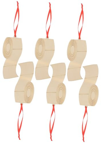 PRETYZOOM 6St Toilettenpapier Anhänger aus Holz Etikett für weihnachtsgeschenkanhänger aus Holz Weihnachtsdeko zum Aufhängen Weihnachtsdekorationen Christbaumschmuck hängend