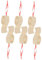PRETYZOOM 6St Toilettenpapier Anhänger aus Holz Etikett für weihnachtsgeschenkanhänger aus Holz Weihnachtsdeko zum Aufhängen Weihnachtsdekorationen Christbaumschmuck hängend