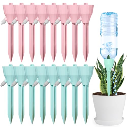 Axingqiwu 12 Pièces Kits D'arrosage Goutte à Goutte, Arrosage Automatique Interieur, Réglables avec Vannes Arroseur Automatique Plantes, Système Goutte à Goutte Bouteille