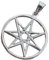 Kiss of Leather Pendentif Heptagramme en argent sterling 925 Si. 465, Argent sterling