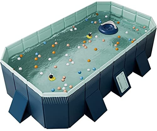 QLDDYC Faltbarer Hundepool: Tragbarer Hartplastik-Pool für große Hunde – Blau, 1,85 m Größe