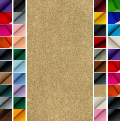 StoffBook BEIGEMELANGE PREMIUM FILZSTOFF 4MM EDLE OPTIK WIE WOLLFILZ BASTELFILZ 100CM BREITE, E382