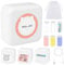 ELZO Bluetooth Etikettendrucker Selbstklebend mit 6 Rolle Etiketten,Tragbarer Mini Thermo Etikettiergerät mit USB Aufladen für Kleine Unternehmen,Home Office Organisation mit Handy & PC