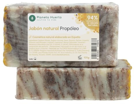 Planeta Gemüsegarten, natürliche Seife aus Olivenöl und Propolis, 100 g, antibakteriell und heilend, Hautschutz