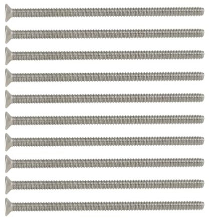 Create idea 10 Lot Vis Cruciformes à Tête Fraisée en Acier Inoxydable M5X100 Vis de Rechange en Acier Inoxydable 304 Compatible avec UPVC La Poignée pour Voiture Et Marine