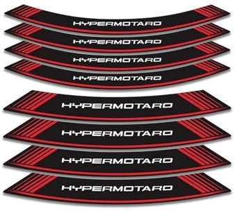 XWDPDNHHD Adesivi Cerchi Adesivo per Cerchioni per Motociclette, Mozzo, Decalcomania, Nastro Adesivo Impermeabile, Accessori per Ducati Hypermotard 950 1100 821 939 Adesivo Riflettente(Colore 2)