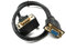 System-S D Sub15 Câble 50 cm HD VGA 15 broches mâle vers femelle DB15 Adaptateur coudé vers femelle
