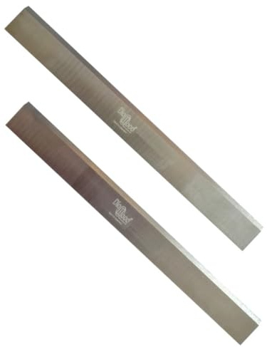 OMNIVOR - 2 X Fers de Rechange pour Raboteuse ou Dégauchisseuse | Lames de Rabot Réaffutables | 200 x 20 x 2.5 mm | Outil de Travail du Bois Dur ou Bois Tendre | Acier HSS