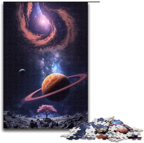 Puzzle Beyond The Rings 1000 Piece Jigsaw Wooden for Adults & Kids Age 12 Up Family Fun Puzzle 1000 PCS
