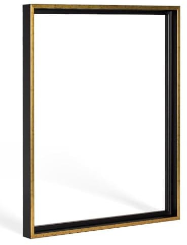 Haak Schattenfugenrahmen Lico 90x180cm Schwarz Goldglanz Antik Selbstmontage Bausatz DIY