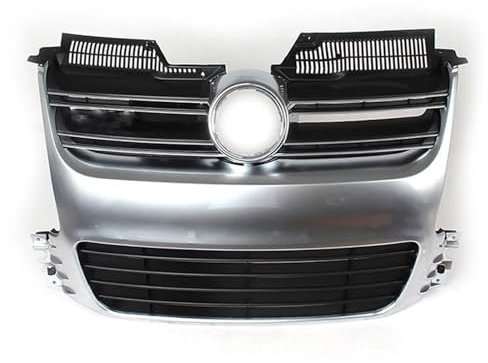Griglia Anteriore Auto Per VW Per Golf 5 R32 2005 2006 2007 2008 2009 Griglia Anteriore ABS Argento Paraurti Griglie Di Anteriore