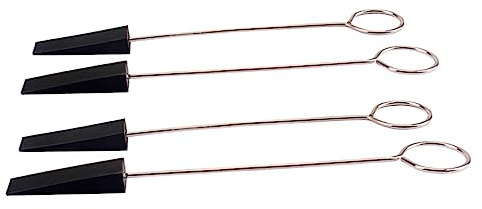Klavierstimmgabel 4 Stück für Präzises Stimmen von Piano Schwarz | Edelstahl und Gummi, Hohe Genauigkeit für Stabile Leistung, Geeignet für Tune Fixing Am Instrument