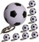 POPETPOP 10Pezzi Portachiavi Retrattile Design Calcio Gadget Ufficio e Regali per Colleghi Penne Decorative per Portachiavi